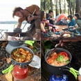 thumbnail image 5 of Juego de utensilios de cocina para acampar, juego de vajilla para exteriores, olla de cocina, parrilla, olla de Picnic con cafetera, tetera de aluminio, 5 of 5