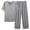 Gray-workout set men, variant on Eryao Men's Summer Pajamas Set 2 Piece V Neck Short Sleeve Shirts Matching Elastic Waist Pants Casual Sleepwear Lounge Set,Gray,XL