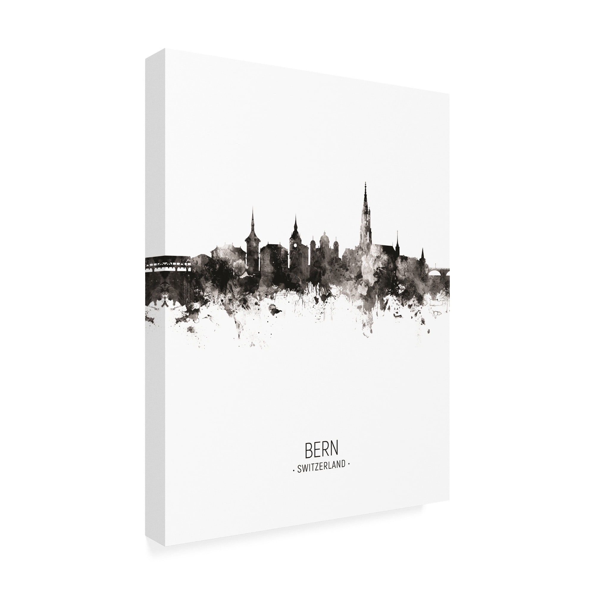 Trademark Fine Art 'Bern Switzerland Skyline Portrait II' Canvas Art by Michael Tompsett