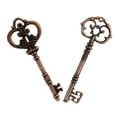 thumbnail image 4 of Juego de 20 llaves maestras extragrandes en bronce antiguo (2 estilos) - Llaves de 3 1/4", 4 of 5