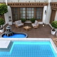 thumbnail image 5 of Prilinex 44 PCS Plastic Deck Tiles Outdoor Interlocking Patio Tiles Waterproof for Backyard Porch, 12"W x 12"L, Red Brown, 5 of 7