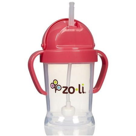 ZoLi BOT Straw Sippy Cup - Pink 6 oz []