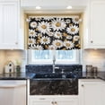 thumbnail image 5 of FREEAMG Purple Flowers and Butterflie Half Window Tier Curtains 36 Inch Blackout Thermal Insulating Kitchen Linen Tier Curtains for Kitchen,Bathroom,Cafe, 5 of 7