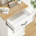 thumbnail image 6 of 10 Gallon Tilt Out Trash Cabinet, Upgrade Wooden Free Standing Recycling Trash Cabinet with Hideaway Drawer(White), 6 of 7