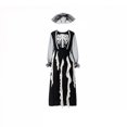 thumbnail image 4 of LIIPEE Girls Halloween Costumes Kids Witch Bride Skeleton Party Fancy Dress Up Clothes 2 Piece,6-8 Years, 4 of 9