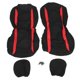 thumbnail image 1 of 4pcs set Car Auto Seat Head Rest Covers Protectors Universal Accessory(Red Black ), 1 of 4