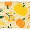 thumbnail image 2 of Autumn Pumpkin Patch Canvas Ribbon, 2-1/2-Inch, 10-Yard - Toffee, 2 of 3