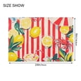 thumbnail image 4 of Yayeee Bath Rug for Bathroom Floor Non Slip Contour Fluffy Soft Absorbent Mat, 20"x24", Red Striped Lemon, 4 of 7