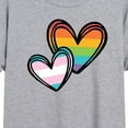 thumbnail image 3 of Instant Message - Rainbow Hearts - Juniors Oversized Graphic T-Shirt, 3 of 6
