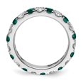 thumbnail image 2 of Auriga Fine Jewelry 14K White Gold Lab Grown Diamond VS/SI GH & Cr Alexandrite Eternity Band for Women Size 5, 2 of 7