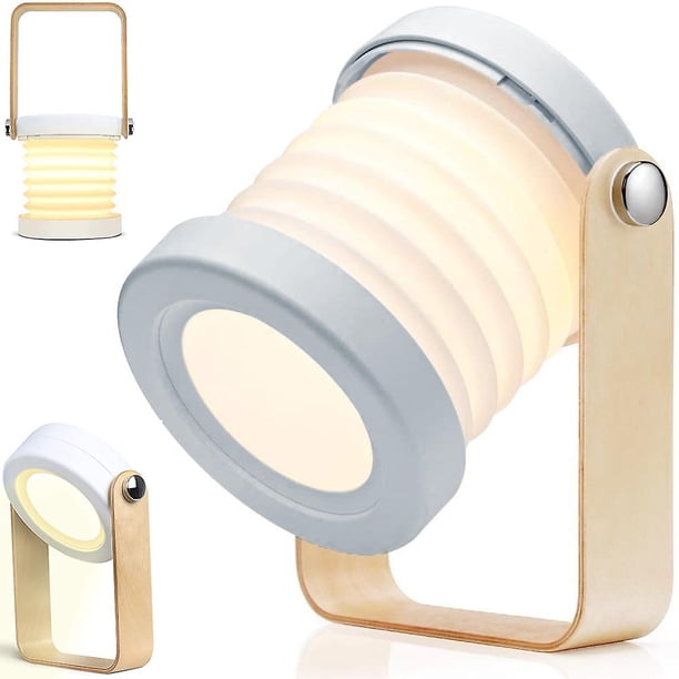 Lámpara de mesa plegable, 4000 mah Luz de noche segura para bebés Lámparas de mesita de noche portátiles Lámparas de dormitorio con control táctil, 3 modos Led dontodent Kuyhfg Sin marca