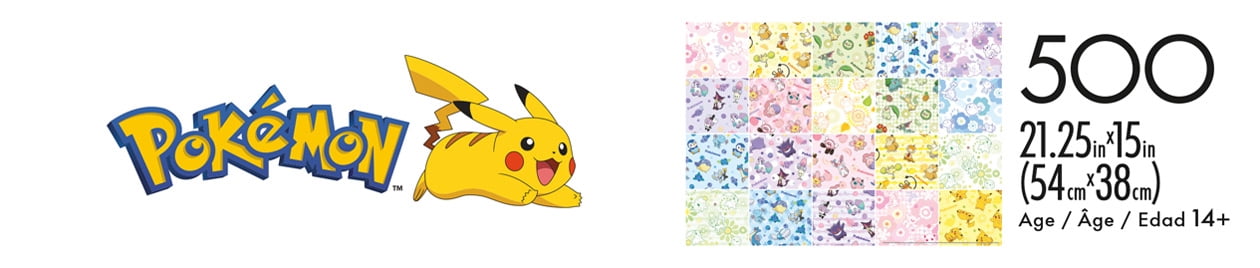 Buffalo Games Pokemon Patterns 500-Piece 21.25 x 15-inch Interlocking Jigsaw Puzzle for Adults Ages 14+
