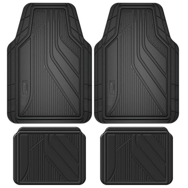 Genuine Dickies 80030DCWDI Automotive Floor Mats Trim to Fit All-Weather Rubber, Black, 4 Pieces