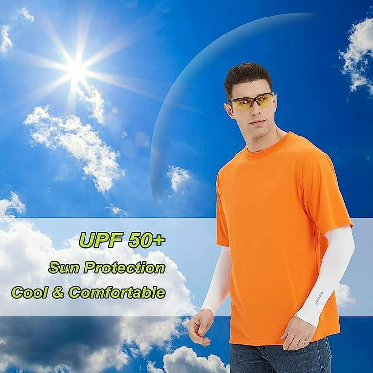 ProtectX 2-Pack High Visibility Lightweight Short Sleeve T-Shirts, Sun  Protection UPF 50+ Quick-Dry, SPF UV Shirt, Active Wear - Orange 