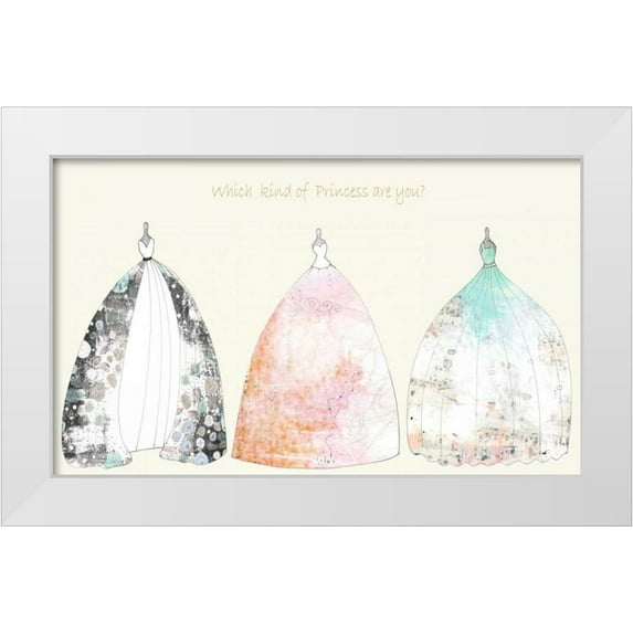 Ogren, Sarah 14x10 White Modern Wood Framed Museum Art Print Titled - Which Kind of Princess Are You