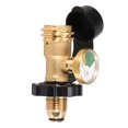 thumbnail image 1 of Amdohai Adaptateur de Réservoir de Propane Lixada, Valve de Régulateur en Laiton Massif, Tuyau de Régulateur de Sécurité pour Réservoir POL, Se Convertit en QCC1/Type1, avec Indicateur de Jauge, 1 of 7