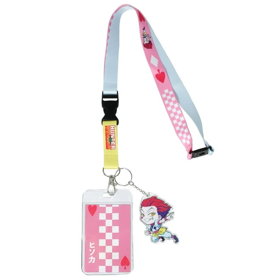Hunter X Hunter Hisoka ID Badge Holder Breakaway Lanyard w/ Acrylic Keychain