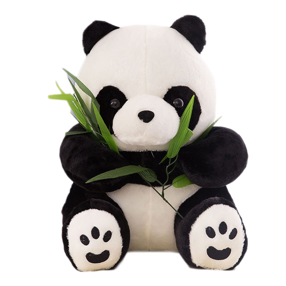 Cute 25cm/10" PANDA Bears Mom&Baby Stuffed Animal Plush Soft Toy w/Silk Bamboo 