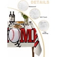 thumbnail image 2 of White Red Baseball Table Cloth, Waterproof Tablecloth for Rectangle Tables, Modern Art Funny Words Reusable Washable Fabric Table Cover for Restaurant Kitchen Dining Tables 54"x108", 2 of 9