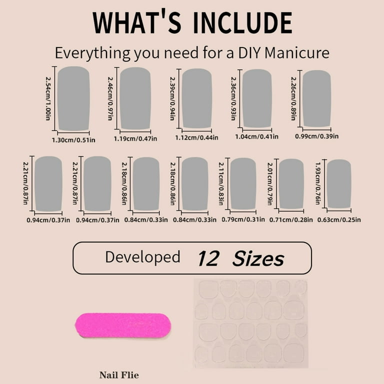 Elegant White French Tip Fake Nails With White Bows 24pcs False Nail Manicure