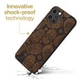 thumbnail image 3 of Case Yard Wooden Case for iPhone-12-Pro-Max Soft TPU Silicone cover Slim Fit Shockproof Wood Protective Phone Cover for Girls Boys Men and Women Supports Wireless Charging Skull Pattern Design, 3 of 7