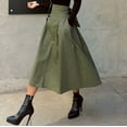 thumbnail image 2 of Landzoo Women's A Line Umbrella Skirt Bow Skirt Large Skirt Slim Waist Skirt Cozy Distinctive Women's Skirt, 2 of 6