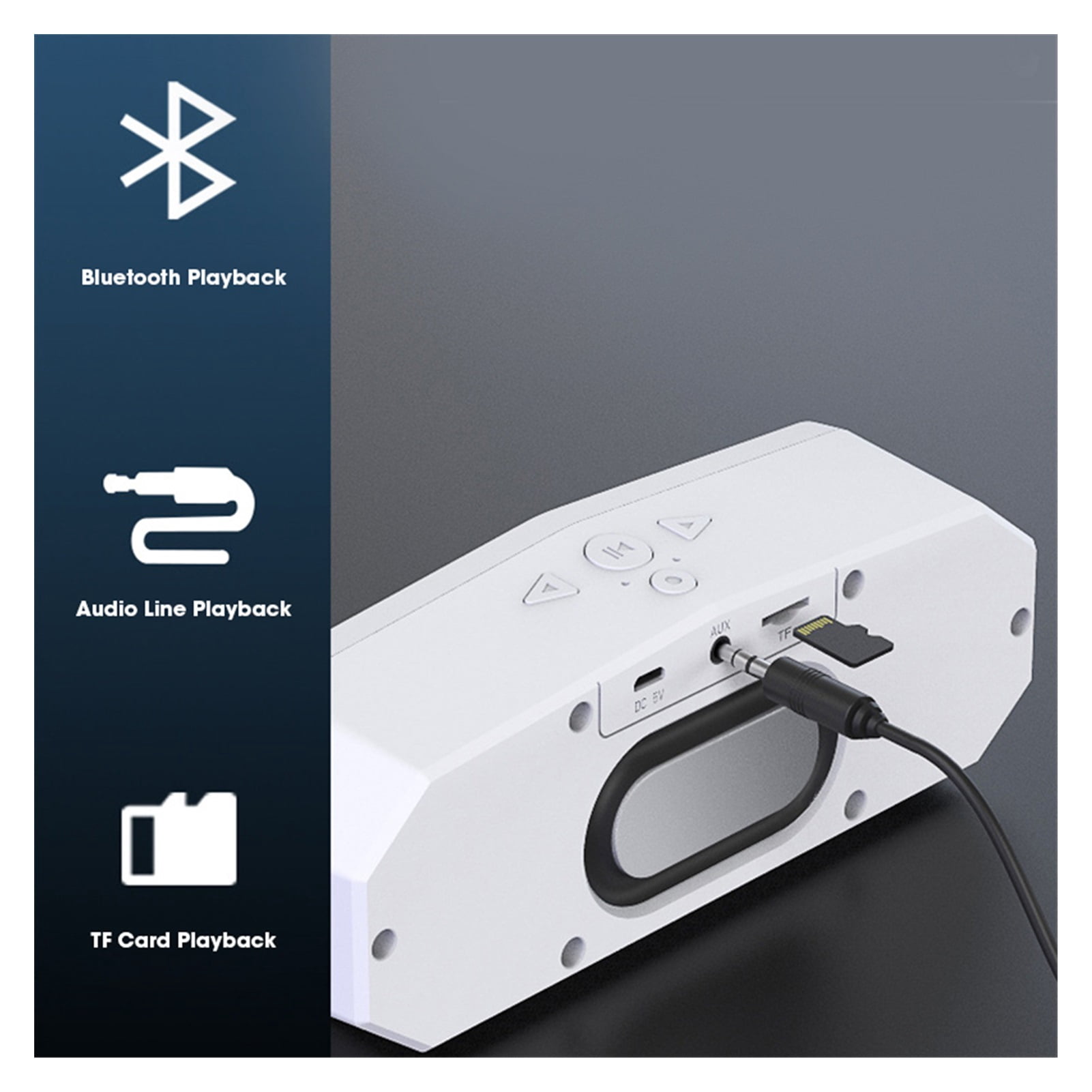 Bluetooth Computer Speaker Stereo Bass Sound Bar LED Dis-play Subwoofer Loudspeaker For PC Laptop Portable Column Support TF Card