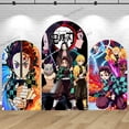 thumbnail image 2 of Arco de Demon Slayers, telón de fondo para fiesta de cumpleaños de niño, decoración de pared, pancarta de poliéster para baby shower de Kamado Tanjirou, 2 of 5