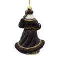 thumbnail image 3 of Kurt Adler 7-Inch Bellissimo Glass Santa In Midnight Black Ornament, 3 of 4