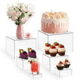 thumbnail image 5 of FKSZLL 6 Pcs Acrylic Box with Hollow Bottom 6 Different Sizes Buffet Risers Stackable Buffet Stands Reusable Food Stands Multifunctional Food Display Risers for Party Buffet Table, 5 of 11