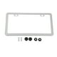 thumbnail image 1 of Marco de Placa de Licencia de Acero Inoxidable para Automóvil Delante Detrás Soporte de Placa de Licencia con Tornillos y Tapas 2 Agujeros Tono Plateado 1 Juego Marco Cuadrado Estrecho, 1 of 8