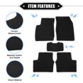 thumbnail image 4 of 1 Set Car Floor Mats for Ford Fiesta 2009-2016 Non-slip Velour Front Rear Auto Floor Carpet Liner Rug, 4 of 6
