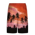 thumbnail image 4 of ZCFZJW Mens Swim Trunks with Compression Liner 2 in 1 Quick Dry Tropical Palm Tree Printed Summer Swimming Shorts Swimwear Bathing Suits with Pockets Orange#01 S, 4 of 6