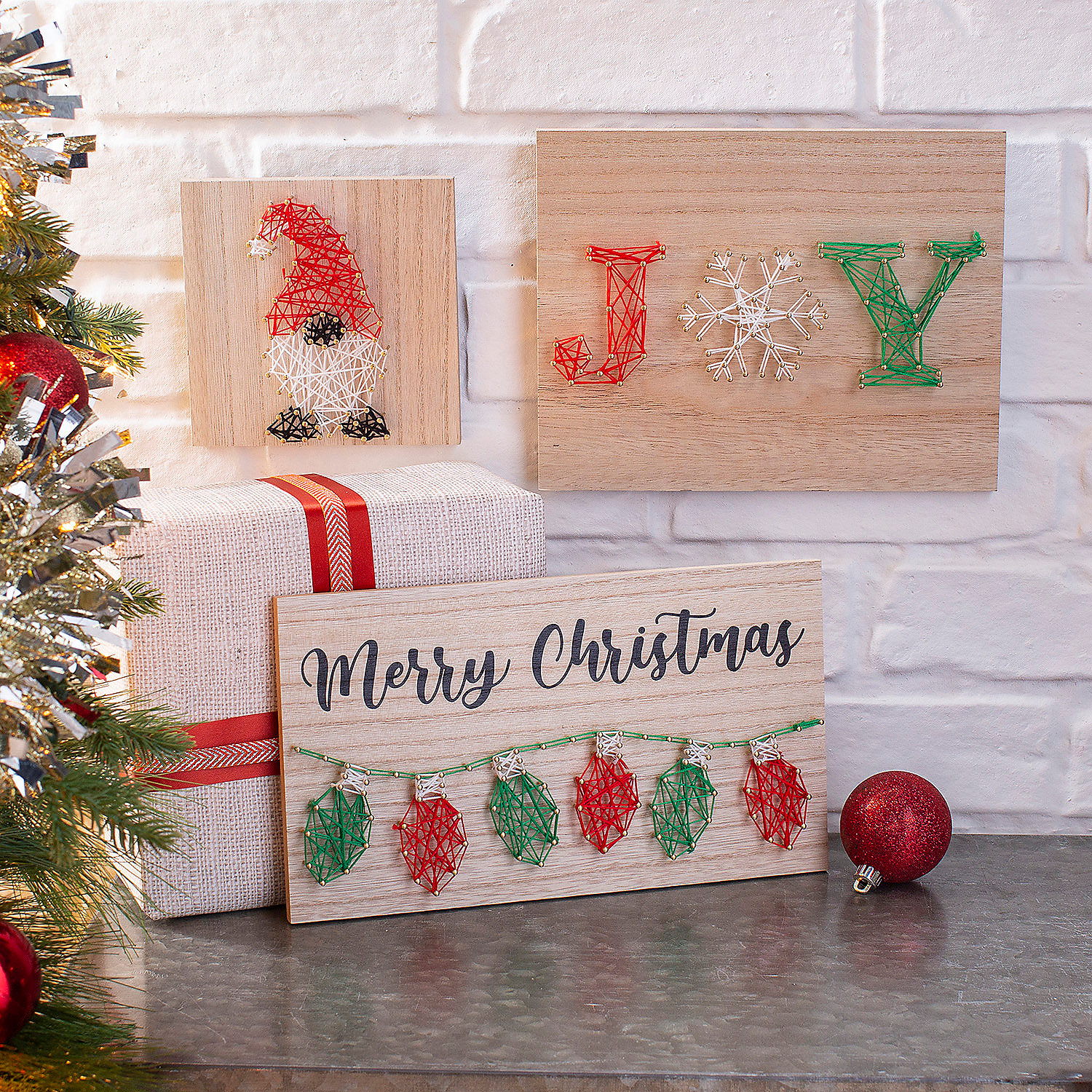 Christmas Joy String Art Craft, Craft Kits, Christmas, 1 Pieces