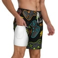 thumbnail image 2 of Kdxio Play Game3 Print Men'S Swim Trunks With Compression Liner 7 Inch Inseam Quick Dry Swim Shorts, 2 of 7