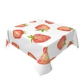 thumbnail image 2 of YFYANG Square Polyester Table Cloth, 60" x 60" Reusable Table Cover Kitchen Dining Room Cute Watercolor Strawberry Doodle Decorative Tablecloths for Tables of 2-4 People, 2 of 8