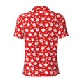 thumbnail image 4 of Rocae Maple Leaves for Men's Short Sleeve Polo Shirt, Quick Drying Performance Moisture Wicking Sports Men's Golf Shirt Medium, 4 of 9