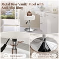 thumbnail image 6 of Dycanpo Adjustable Vanity Stool, 360°Swivel Vanity Chair Stool for Makeup Room,White, 6 of 9