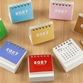 Compacted Desk Study Compact Desk Calendar 2027 with Standing Design, Tabletop Date Planner ...
