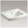 thumbnail image 2 of Archer Pedestal Lavatory Basin with Single-Hole Drilling, Dune, 2 of 2