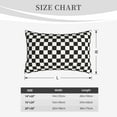 thumbnail image 6 of Bingfone Black And White Checkerboard Standard Size Pillowcase, Long Staple Pure Cotton Envelope Closure Pillow Cover,14"X20", 6 of 9