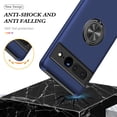 thumbnail image 3 of KOMI for Google Pixel 7 Pro Case with 360 Degrees Metal Ring Hard PC Silicone Shockproof Hard PC Case for Google Pixel 7 Pro Blue, 3 of 5