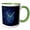 Green/White, variant on 3drose, Western Astrology Taurus Symbol with Starry Space Background., 11oz Mug