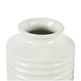 thumbnail image 6 of DecMode 4"W, 11"H Dimensional Ribbed White Ceramic Vase with Varying Shapes, Set of 3, 6 of 13