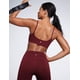 thumbnail image 3 of Sujetador deportivo CRZ YOGA Butterbreeze con cuello redondo rojo Merlot para mujer, 3 of 3