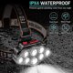 thumbnail image 4 of Linterna frontal, superbrillante, 8 luces LED, recargable por USB, resistente al agua, ajustable para acampar, pescar, C, 4 of 5