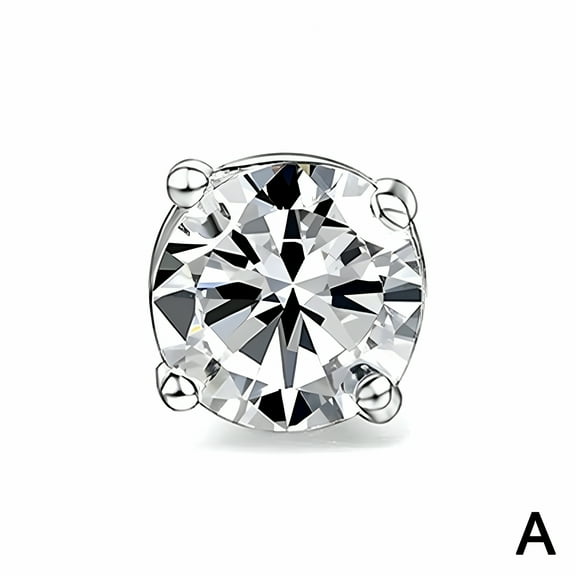 ACDANC Non Piercing Prong Set Zircon Magnetic Ear Stud Punk Men Fake Magnet Earrings Tunnel Piercing Jewelry