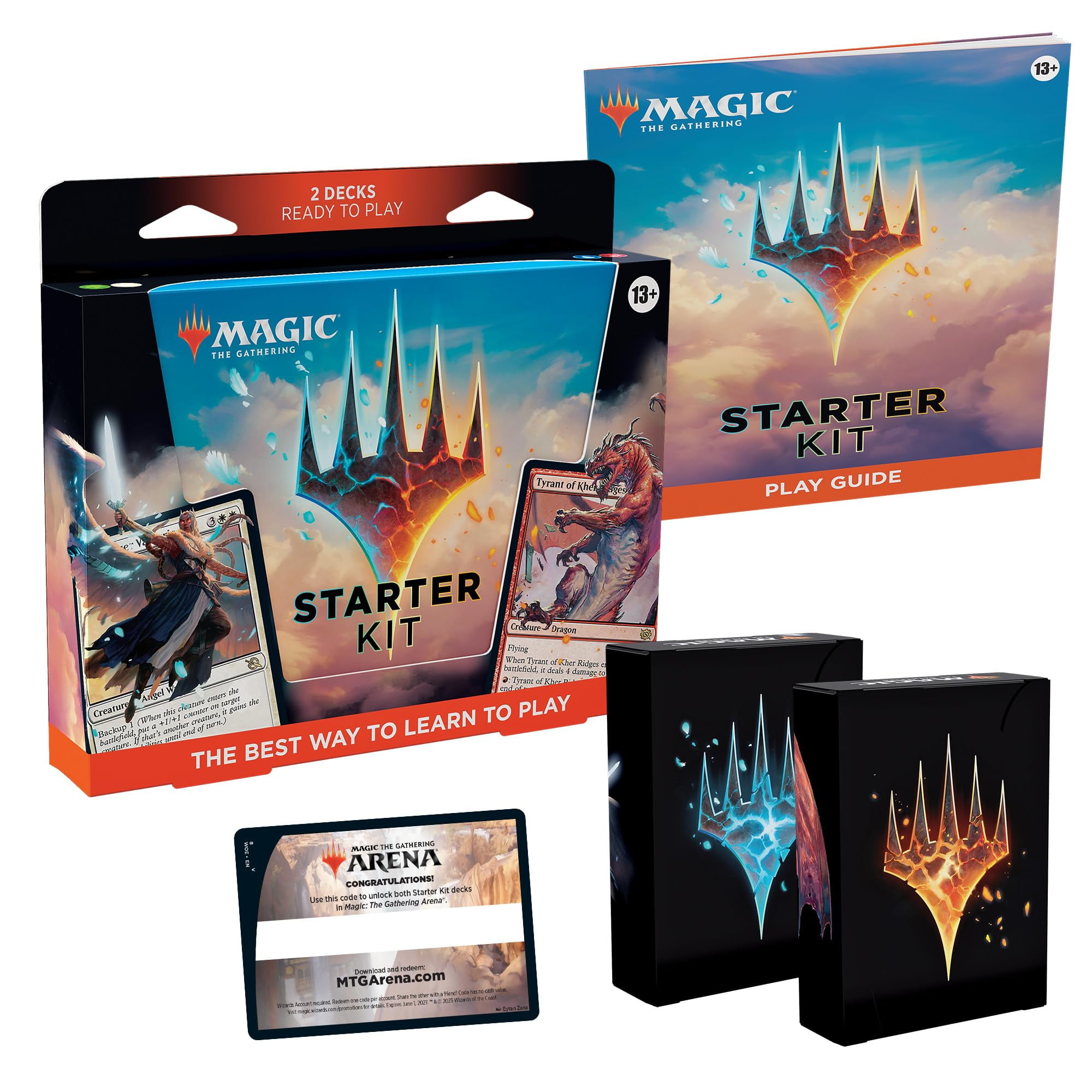 Magic The Gathering 2023 Starter Kit - Learn to Play with 2 Ready-to-Play Decks + 2 Codes to Play Online (2-Player Fantasy Card Game) C43