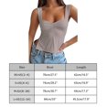thumbnail image 4 of Camiseta corta sin mangas BAIGRAM para mujer con cuello en forma de corazón, 4 of 4