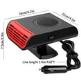 thumbnail image 3 of Portable 12V Car Heater & Defroster: 2-in-1 Fast Heating/Cooling Fan, Windscreen Defogger for Vehicle Climate Control - ABS, 3 of 8